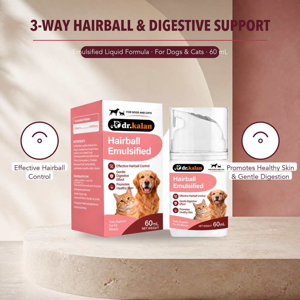 Dr. Kalan Hairball Emulsified Liquid for Dogs & Cats, 60 mL Metered Pump Bottle