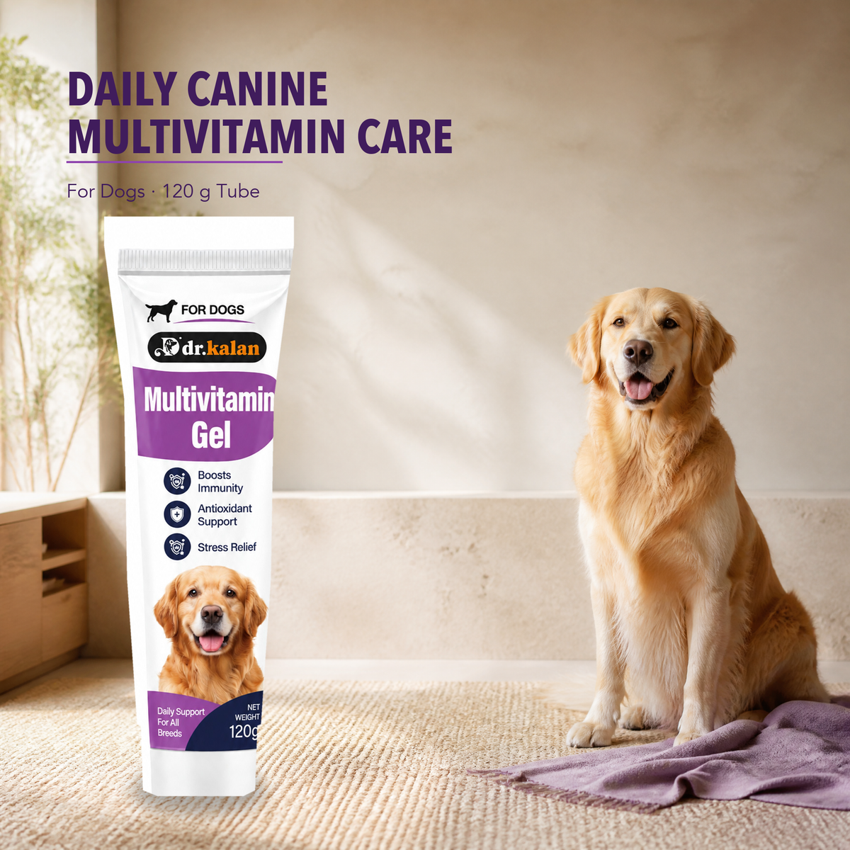 Dr. Kalan Multivitamin Gel for Dogs, 120 g Tube